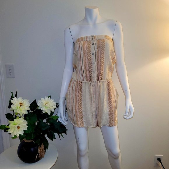 O'Neill strapless one piece romper. Size L. NWOT - Picture 1 of 5